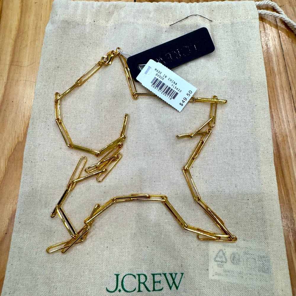 J. Crew Gold Chain Necklace NWT